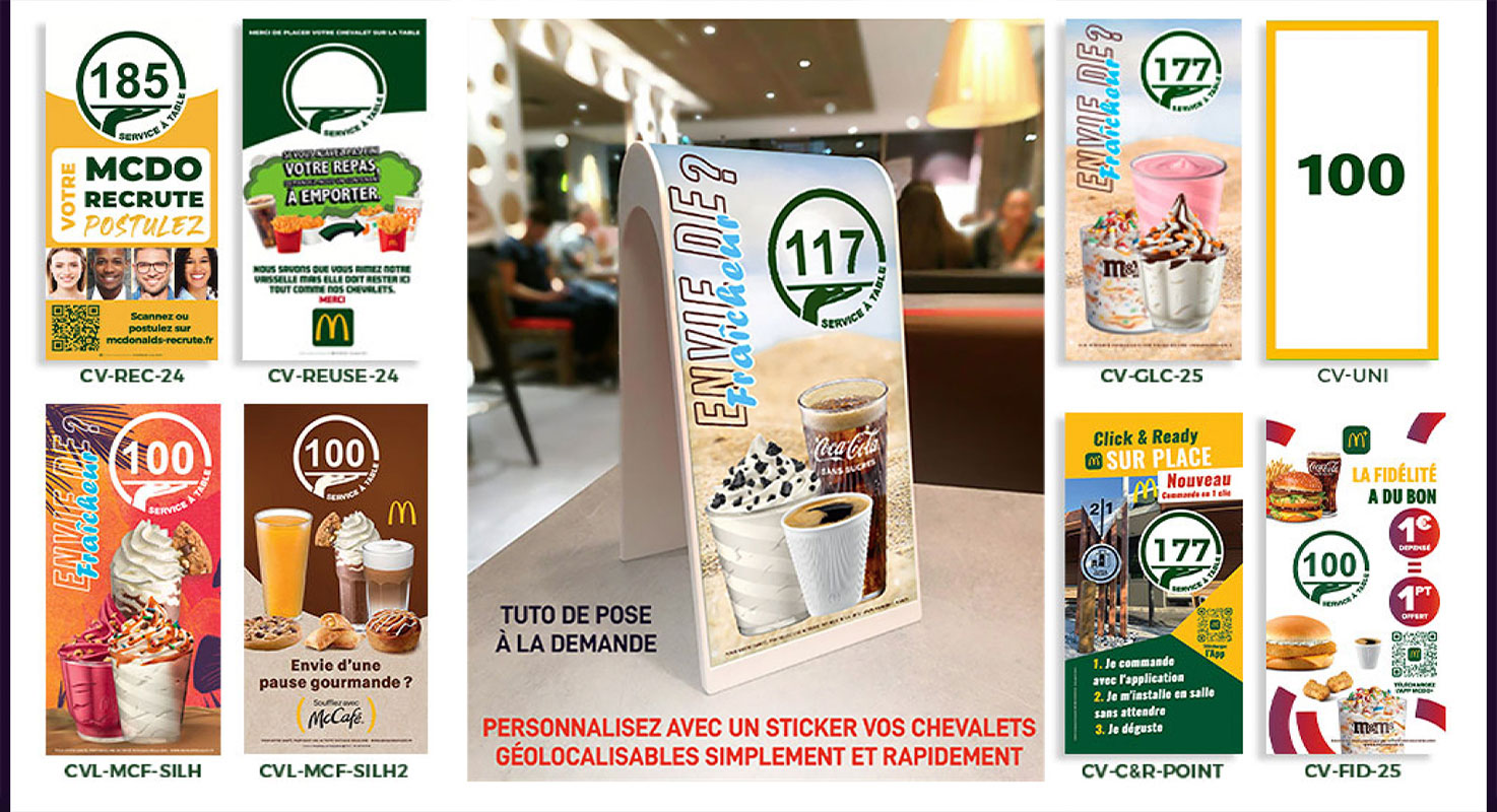 personnalisez votre chevalets géoloc avec un sticker sur mesure